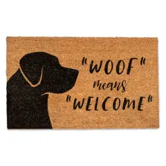 Woof Means Welcome Doormat