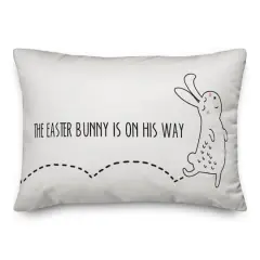 Easter Bunny Is On His Way Throw Pillow