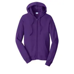 Port & Company&reg; Fan Favorite Fleece Full-Zip Hooded Sweatshirt Team Purple