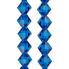 Preciosa Glass Crystal Bicone Beads, 6mm by Bead Landing&trade; Aqua Bohemica AB