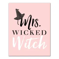 Pink Mrs. Wicked Witch Canvas Wall Art