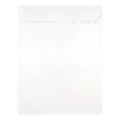 JAM Paper White Open End Catalog Envelopes with Peel & Seal Closure