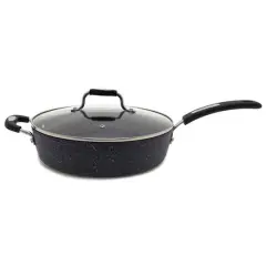 THE ROCK by Starfrit 11" Deep-Fry Pan With Lid & Bakelite Handles