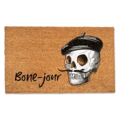 Bone-Jour French Skelly Doormat