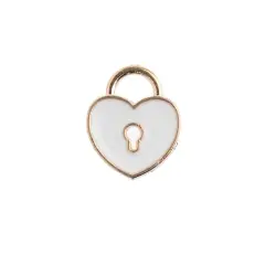 John Bead Sweet & Petite Heart Locket Charms, 10ct. White