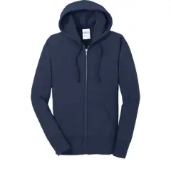 Port & Company&reg; Ladies Core Fleece Full-Zip Hooded Sweatshirt Navy