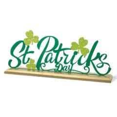 Glitzhome&reg; 16" St. Patrick's Metal Table D&eacute;cor