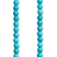 Turquoise Dyed Howlite Rondelle Beads, 4mm by Bead Landing&trade;