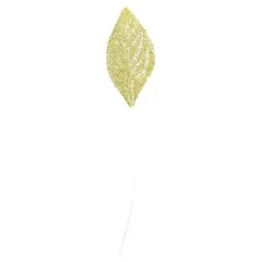 JAM Paper 2.25" Glitter Floral Leaves, 50ct. Gold