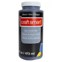 Satin Acrylic Paint By Craft Smart&reg;, 16oz. Black