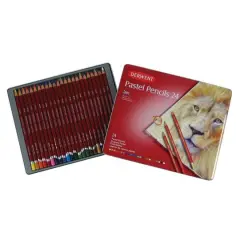 Derwent&reg; Pastel Pencil 24 Color Tin Set