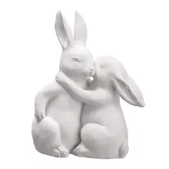 10" Bunny Couple Figurine