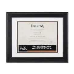 11" x 14" Brown Document Frame with Double Mat by Studio D&eacute;cor&reg;