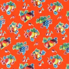 Orange Pears & Apples Oilcloth