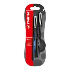 Stabilo&reg; Bl@ck+ Medium Pen Set, Black & Blue
