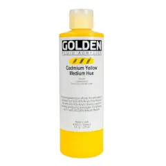 Golden&reg; Fluid Acrylics, 8oz. Cadmium Yellow Medium Hue