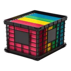 Iris&reg; Black Letter/Legal File Crate, 3 Pack