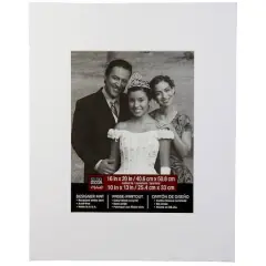 16" x 20" Mat by Studio D&eacute;cor&reg;, 10" x 13" Opening, White