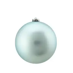 6" Shatterproof Matte Baby Blue Christmas Ball Ornament