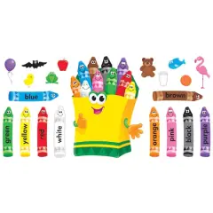 Trend Enterprises Colorful Crayons Bulletin Board Set