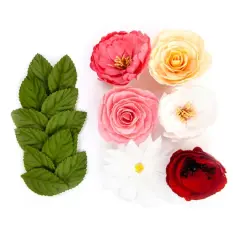 Red, White & Pink Crepe Flowers by Recollections&trade;