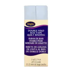 7/8" Light Blue Double Fold Bias Tape Quilt Binding - 3 Yards