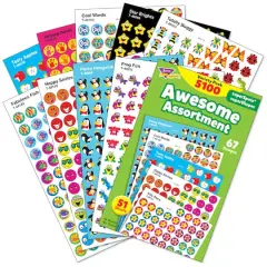 Trend Enterprises&reg; superSpots&reg; superShapes Awesome Assortment 7/16&rdquo; Stickers, 5100 Count