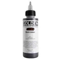 Golden&reg; Matte Fluid Acrylic, 4oz. Burnt Umber