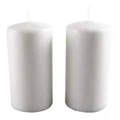 6" Pillar Candle Pair by Ashland&reg; White