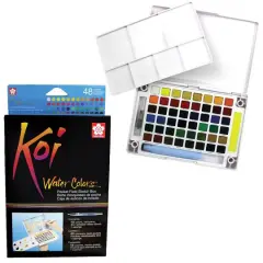 Koi&reg; Water Colors&trade; Pocket Field Sketch Box, 48 Colors