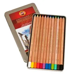 Koh-I-Noor Gioconda Soft Pastel Pencil 12 Color Tin