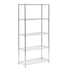 Honey Can Do 5-Tier Storage Shelf, 350 Lbs. Capacity Chrome