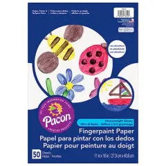 Pacon&reg; White Finger Paint Paper, 6 Packs
