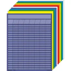 Creative Shapes Etc.&trade; 22" x 28" Large Vertical Incentive Chart Set, Assorted Color, Pack of 12
