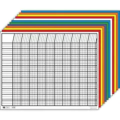 Creative Shapes Etc.&trade; 28" x 22" Large Horizontal Incentive Chart Set, Assorted Color, Pack of 12