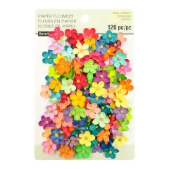 Bright Multicolored Mini Paper Flower Embellishments By Recollections&trade;