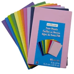 Brights 6" x 9" Foam Sheets Value Pack by Creatology&trade;, 65 Sheets