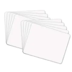 Pacon&reg; 9" x 12" Ivory White Unruled Student Dry-Erase Board, 10 Pack