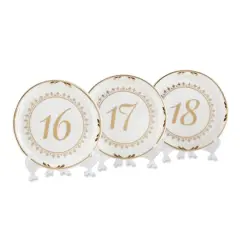 Kate Aspen&reg; Tea Time Vintage Plate Table Numbers (13 to 18)