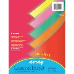 Array&reg; Laser & Inkjet Multi-Purpose Paper, 3 Packs Brights