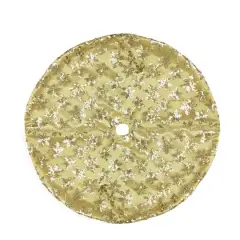 20" Gold Sequin Snowflake Mini Tree Skirt