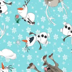 Disney&reg; Frozen Olaf and Sven Toss Cotton/Spandex Fabric