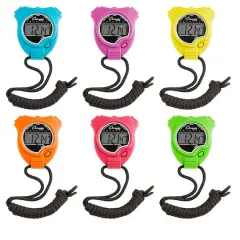 Neon Colors Stop Watch, Set of 6