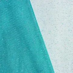 Teal Glitter Tulle