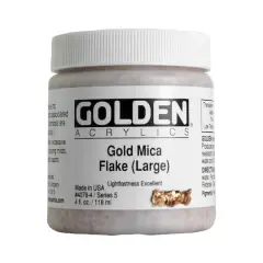 Golden&reg; Heavy Body Iridescent Acrylics 4oz. Iridescent Gold Mica Flake (Large)