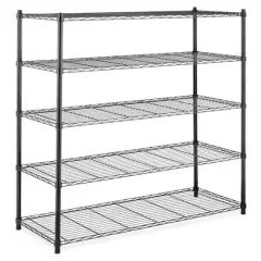 Whitmor Supreme Large 5-Tier Shelving, Black
