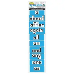 Ashley Productions 1.5" x 4.5" Turquoise Magnetic Big Wall Words, Level 1