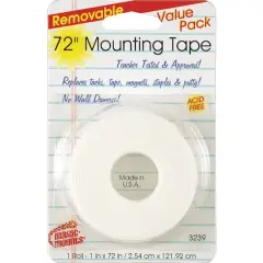 Magic Mounts&reg; 1" x 72" Removable Mounting Tape, 6 Rolls