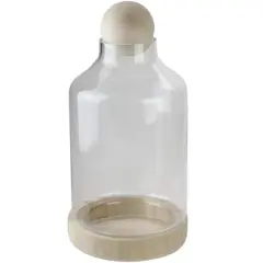 14" Transparent Glass Hurricane