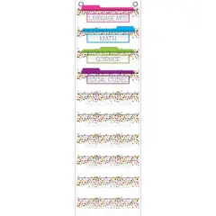 Confetti 10 Pocket File Storage Pocket Chart